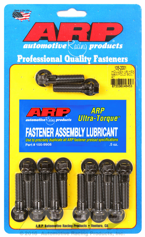 ARP fasteners Intake Manifold Bolt Kit, Hex Head Black Oxide AR105-2001