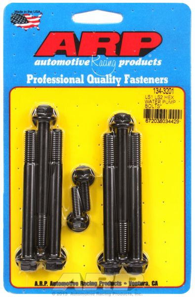 ARP fasteners Water Pump & Thermostat Bolt Kit, Hex Head Black Oxide AR134-3201