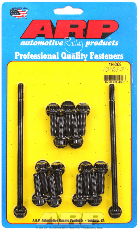 ARP fasteners Oil Pan Bolt Set, 12-Point Black Oxide AR134-6902