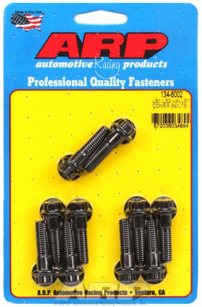 ARP fasteners Intake Valley Cover Bolt Kit, 12-Point Head Black Oxide AR134-8002