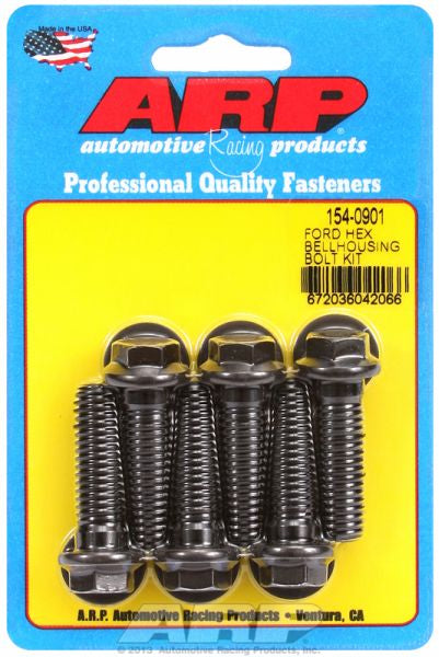 ARP fasteners Bellhousing Bolt Kit, Hex Nut Black Oxide AR154-0901