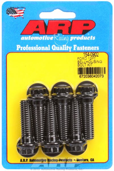 ARP fasteners Bellhousing Bolt Kit, 12-Point Nut Black Oxide AR154-0902