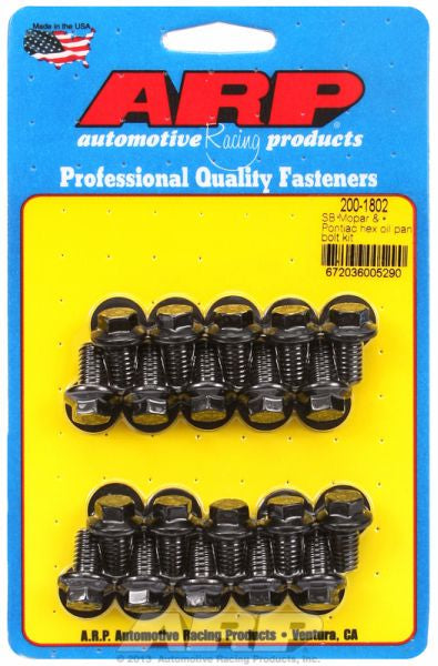 ARP fasteners Oil Pan Bolt Kit, Hex Head Black Oxide AR200-1802