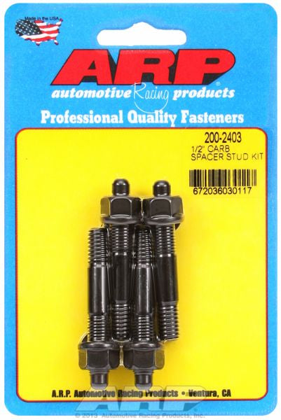 ARP fasteners Carburettor Stud Kit, Hex Nut Black Oxide AR200-2403