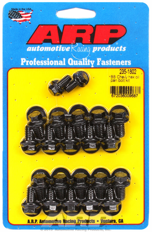 ARP fasteners Oil Pan Bolt Kit, Hex Head Black Oxide AR235-1802