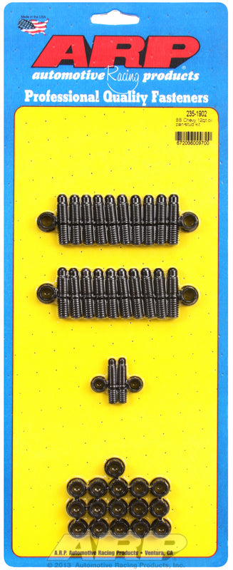 ARP fasteners Oil Pan Stud Kit, 12-Point Nut Black Oxide AR235-1902