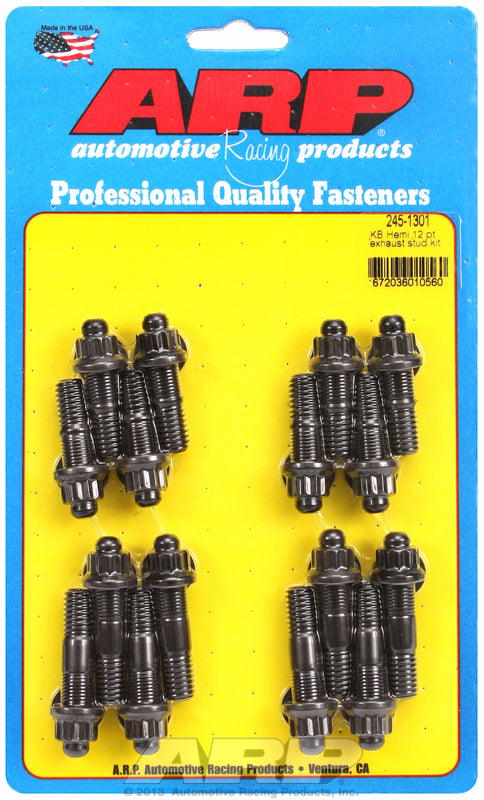 ARP fasteners Exhaust Header Stud Kit, 12-Point Black Oxide AR245-1301