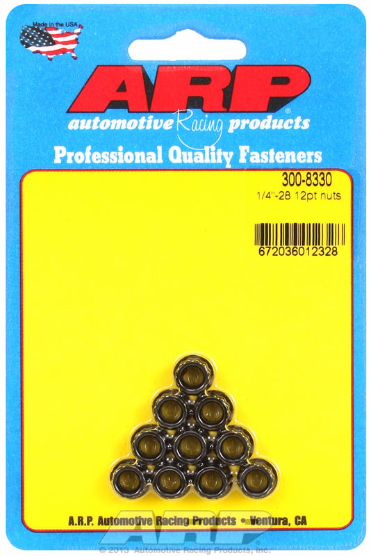 ARP fasteners 12-Point Nut, Chrome Moly Black Oxide AR300-8330