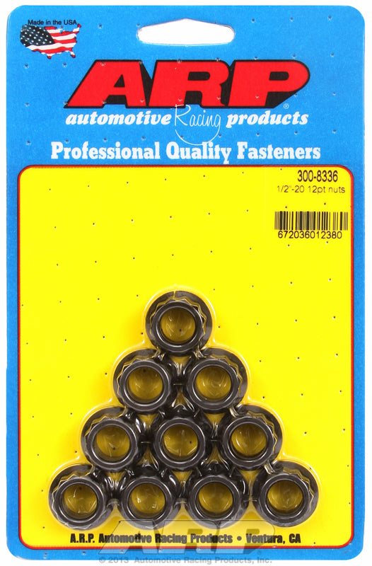 ARP fasteners 12-Point Nut, Chrome Moly Black Oxide AR300-8336