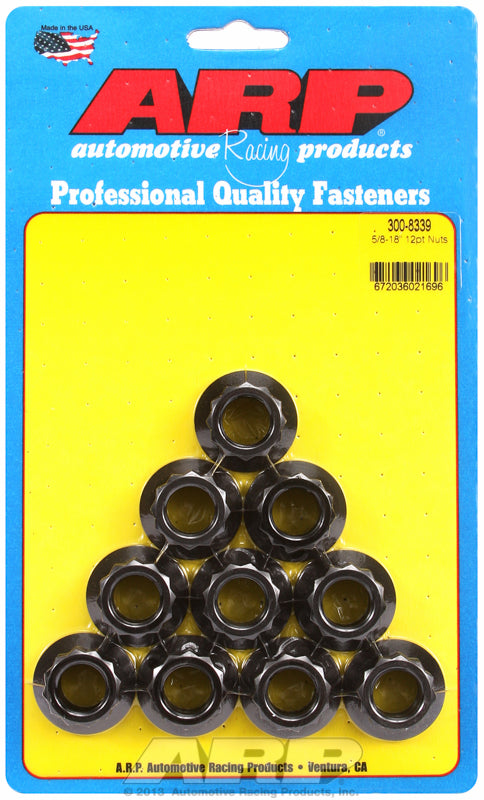 ARP fasteners 12-Point Nut, Chrome Moly Black Oxide AR300-8339