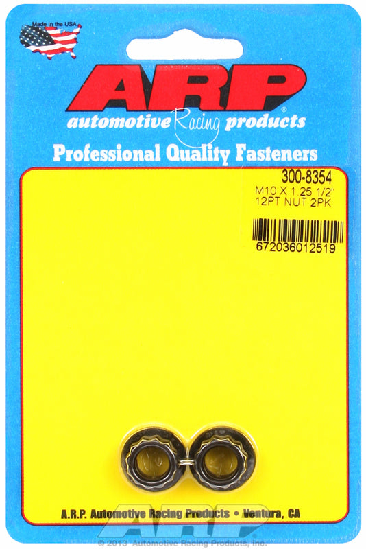 ARP fasteners 12-Point Nut, Chrome Moly Black Oxide AR300-8354