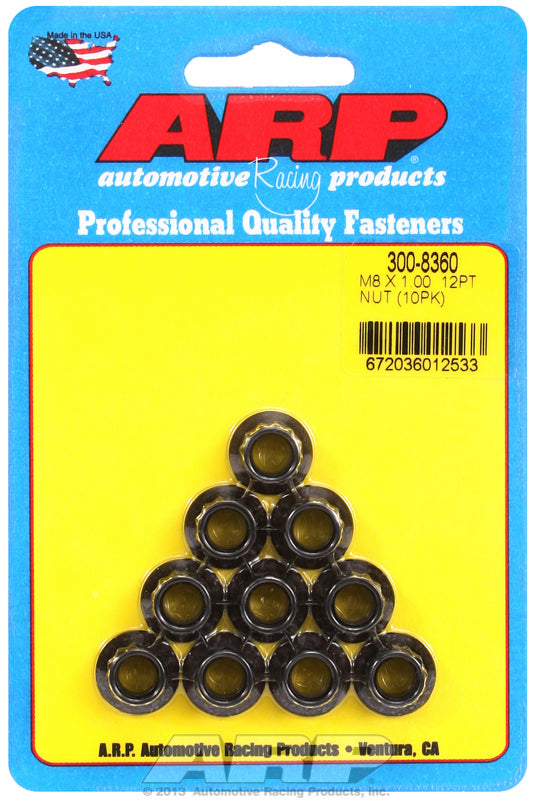 ARP fasteners 12-Point Nut, Chrome Moly Black Oxide AR300-8360