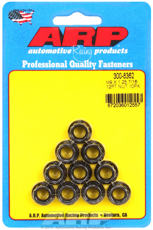 ARP fasteners 12-Point Nut, Chrome Moly Black Oxide AR300-8362