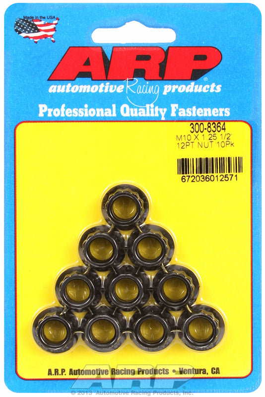 ARP fasteners 12-Point Nut, Chrome Moly Black Oxide AR300-8364