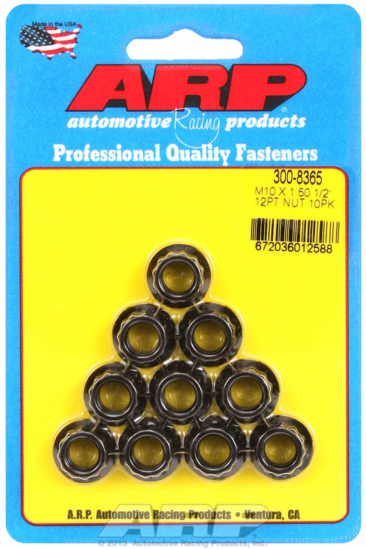 ARP fasteners 12-Point Nut, Chrome Moly Black Oxide AR300-8365