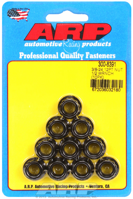 ARP fasteners 12-Point Nut, Chrome Moly Black Oxide AR300-8391