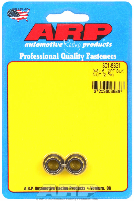 ARP fasteners 12-Point Nut, Chrome Moly Black Oxide AR301-8321