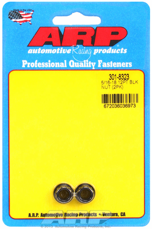 ARP fasteners 12-Point Nut, Chrome Moly Black Oxide AR301-8323