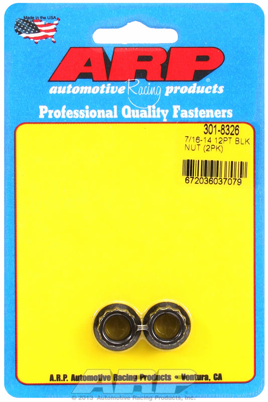 ARP fasteners 12-Point Nut, Chrome Moly Black Oxide AR301-8326