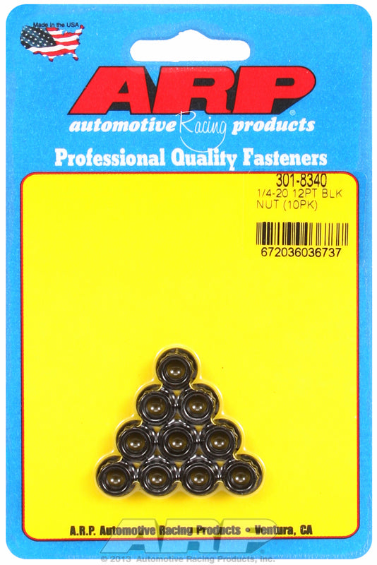 ARP fasteners 12-Point Nut, Chrome Moly Black Oxide AR301-8340