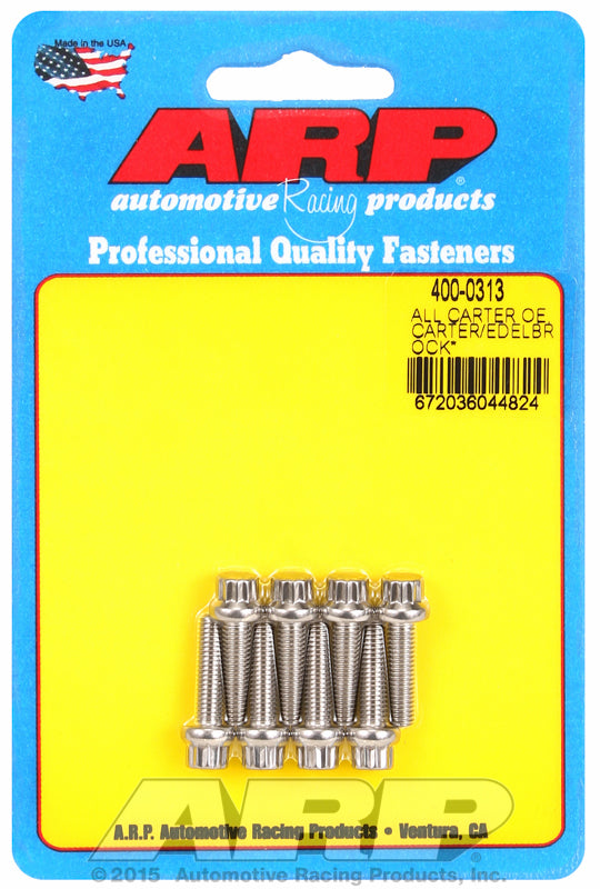 ARP fasteners S/S Carburettor Float Bowl Kit, Hex Head AR400-0313