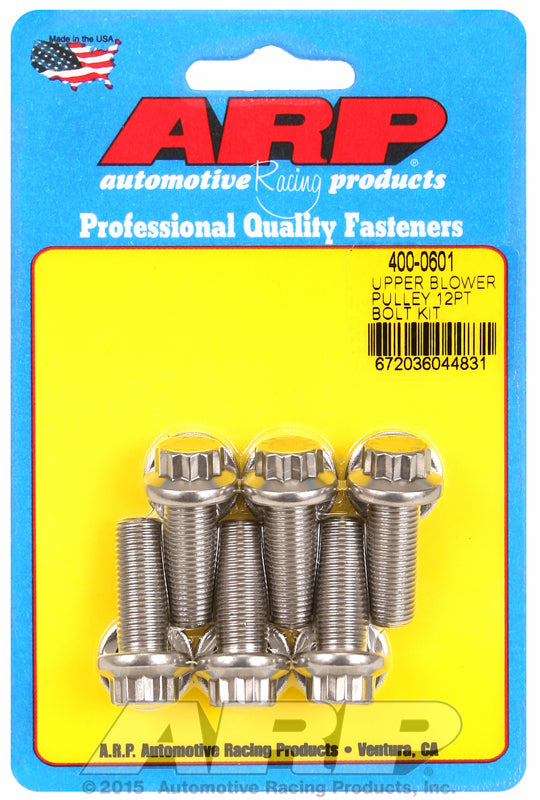 ARP fasteners S/S Blower Pulley Kit, 12-Point Head AR400-0601