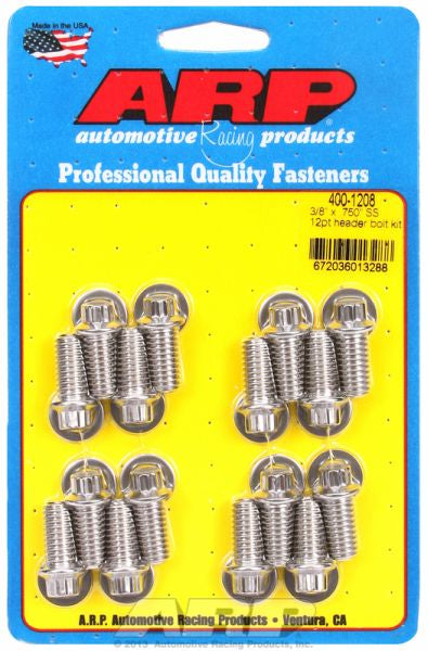 ARP fasteners Exhaust Header Bolt Kit, 12-Point S/S AR400-1208