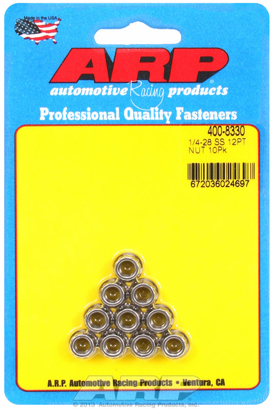 ARP fasteners 12-Point Nut, Polished S/S AR400-8330