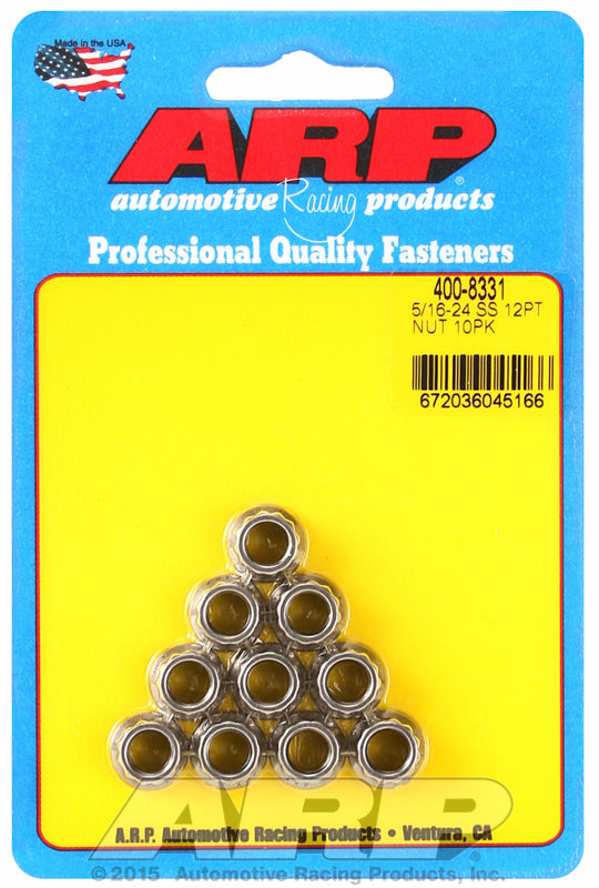 ARP fasteners 12-Point Nut, Polished S/S AR400-8331