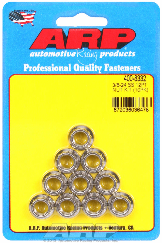 ARP fasteners 12-Point Nut, Polished S/S AR400-8332