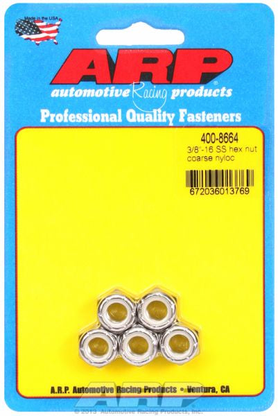 ARP fasteners S/S Hex Nyloc Nuts AR400-8664