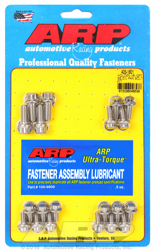 ARP fasteners Oil Pan Bolt Kit, 12-Point S/S AR405-1801