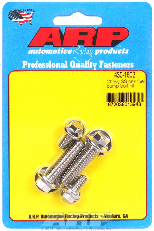 ARP fasteners Fuel Pump Bolt Kit, Hex Head S/S AR430-1602