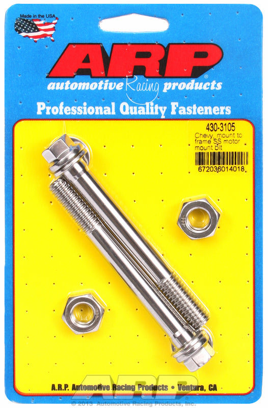 ARP fasteners Motor Mount Bolt Kit, Hex Head S/S AR430-3105