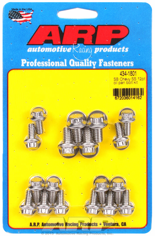 ARP fasteners Oil Pan Bolt Kit, 12-Point S/S AR434-1801