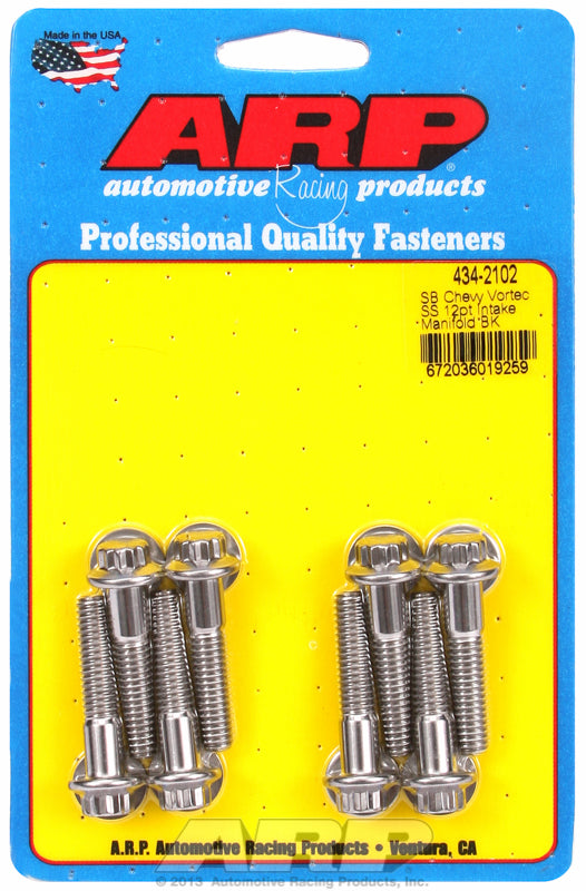 ARP fasteners Intake Manifold Bolt Kit, 12-Point Head S/S AR434-2102