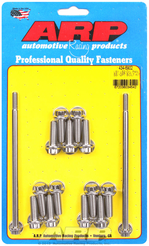 ARP fasteners Oil Pan Bolt Kit, 12-Point S/S AR434-6902