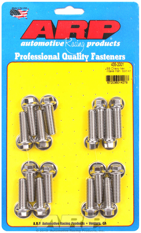 ARP fasteners Intake Manifold Bolt Kit, Hex Head S/S AR435-2001