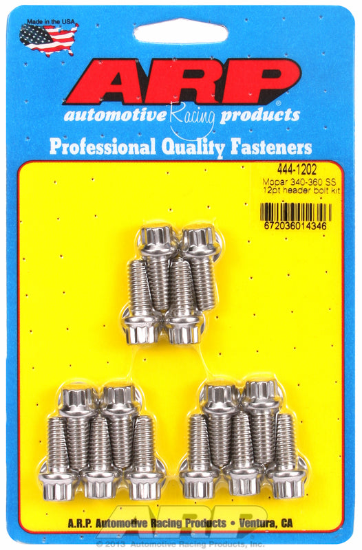 ARP fasteners Exhaust Header Bolt Kit, 12-Point S/S AR444-1202