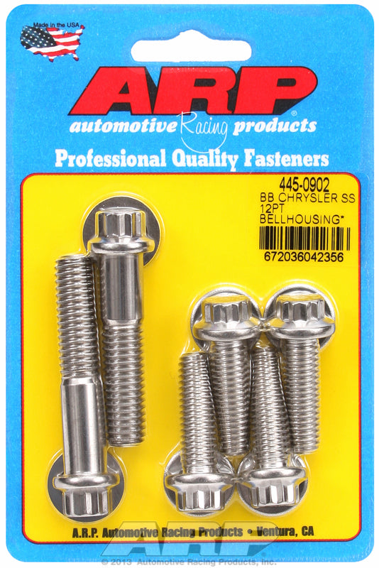 ARP fasteners Bellhousing Bolt Kit, 12-Point S/S AR445-0902