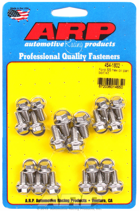 ARP fasteners Oil Pan Bolt Kit, Hex Head S/S AR454-1802