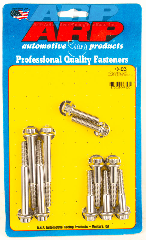 ARP fasteners 12-Point Stainless Steel Water Pump Bolt Kit AR454-3205