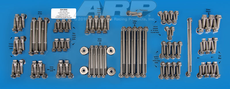 ARP fasteners Engine Accessory Bolt Kit, 12-Point S/S AR534-9505