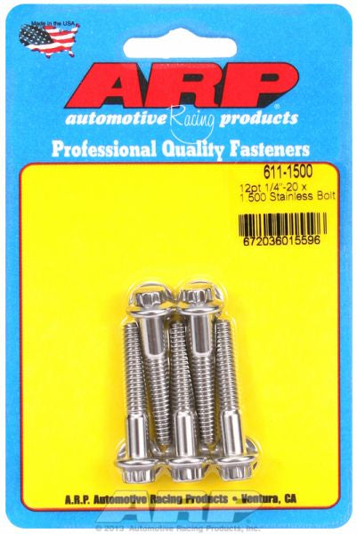 ARP fasteners 5-Pack Bolt Kit, 12-Point Head S/S AR611-1500