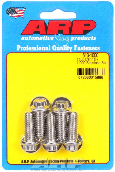 ARP fasteners 5-Pack Bolt Kit, 12-Point Head S/S AR613-1000