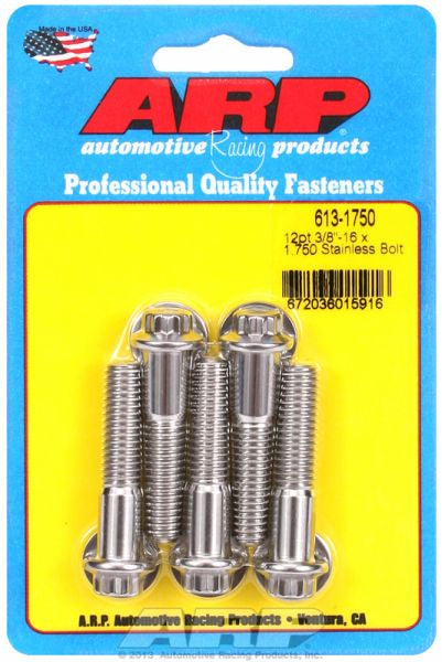 ARP fasteners 5-Pack Bolt Kit, 12-Point Head S/S AR613-1750