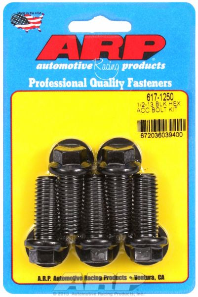 ARP fasteners 5-Pack Bolt Kit, Hex Head Black Oxide AR617-1250