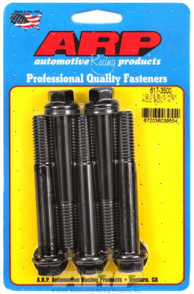 ARP fasteners 5-Pack Bolt Kit, Hex Head Black Oxide AR617-3500