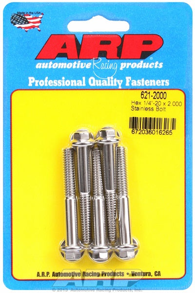 ARP fasteners 5-Pack Bolt Kit, Hex Head S/S AR621-2000