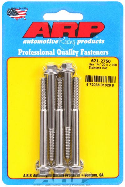 ARP fasteners 5-Pack Bolt Kit, Hex Head S/S AR621-2750